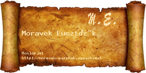 Moravek Euszták névjegykártya